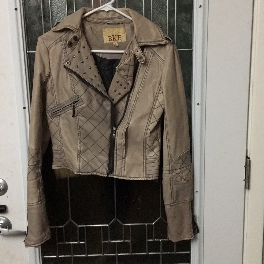 Studded faux leather jacket
